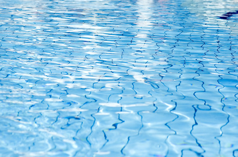 Clear swimming pool water.