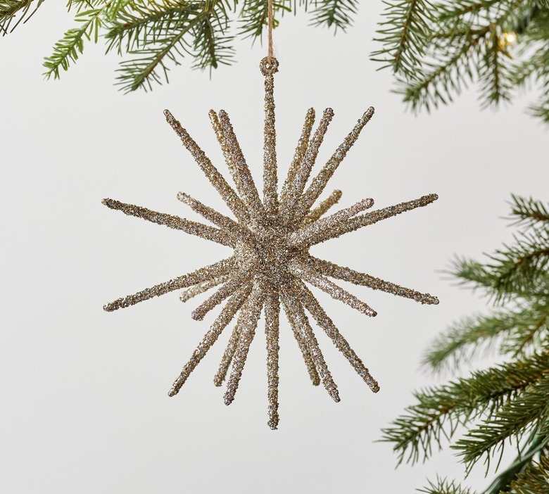 glitter starburst ornament