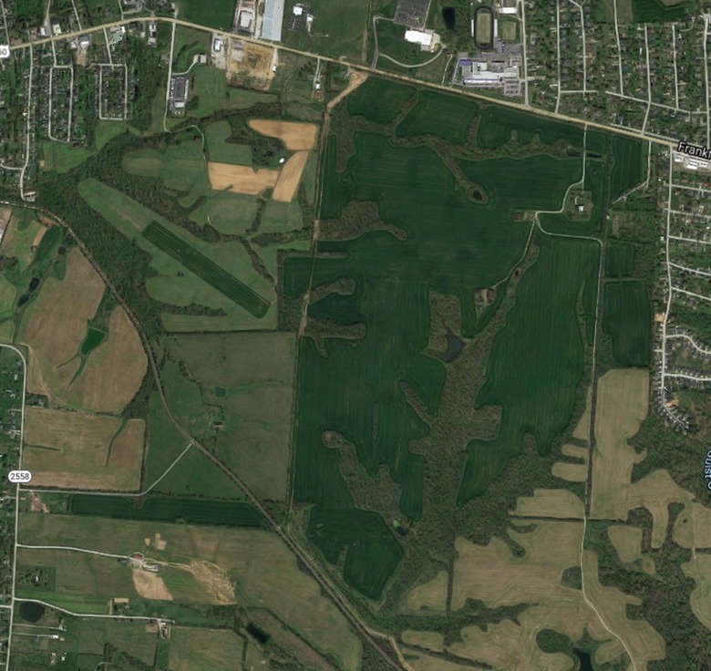 satellite view of farmland