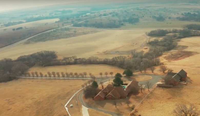 overhead view of ranch