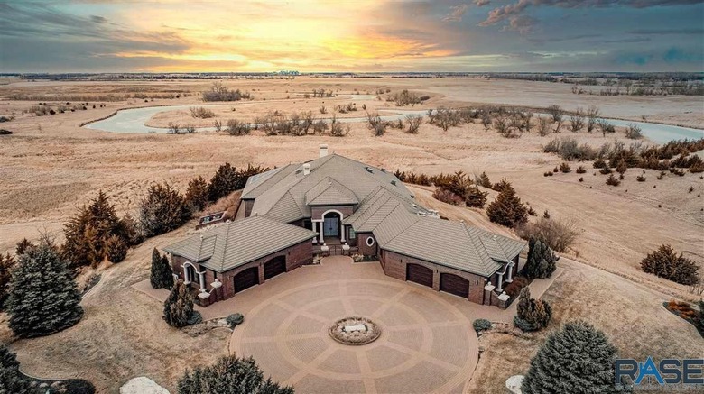 large house in field