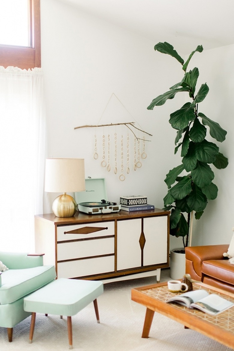 Living room with midcentury furniture