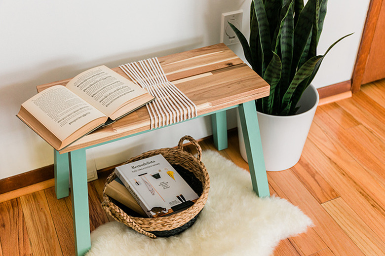 Find out how to turn a boring wood bench into a bold blue show-stopper!