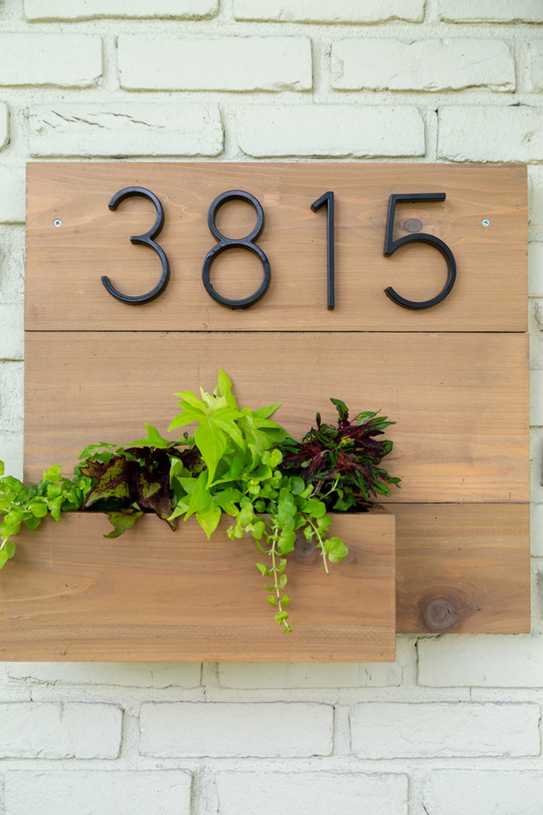 DIY House Number Planter