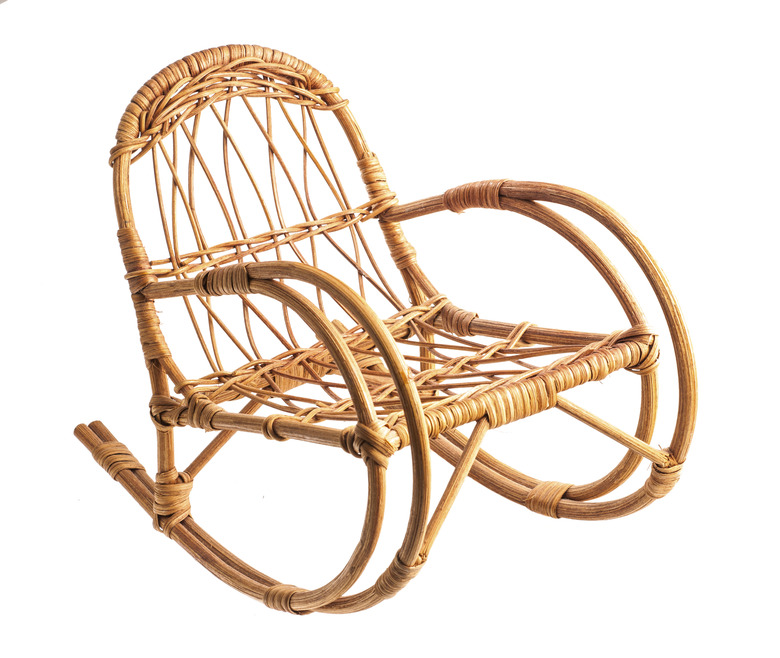 Rocking wicker chair