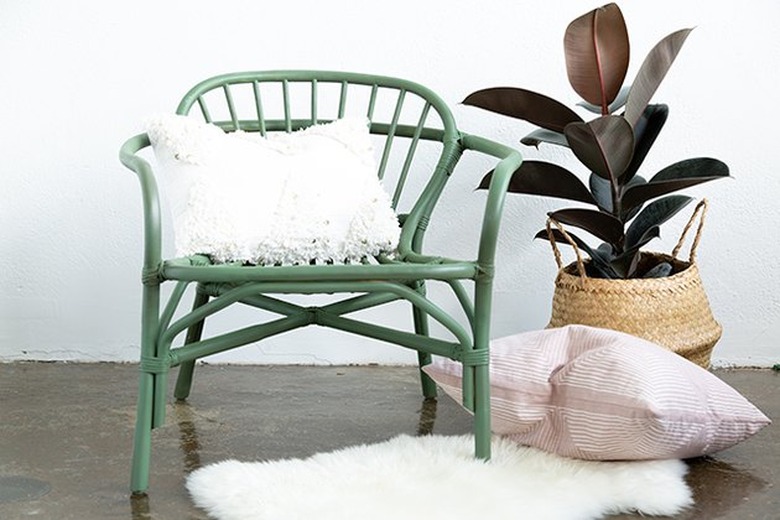 diy painted rattan chair