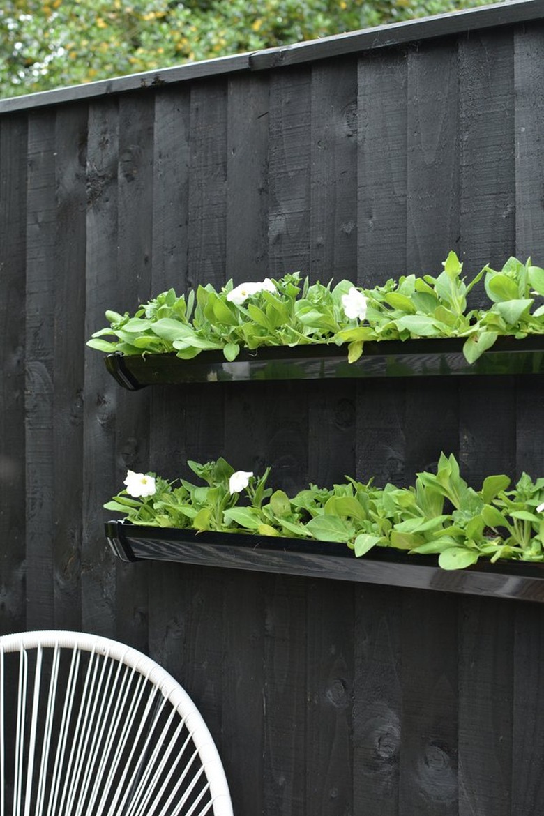 diy rain gutter garden