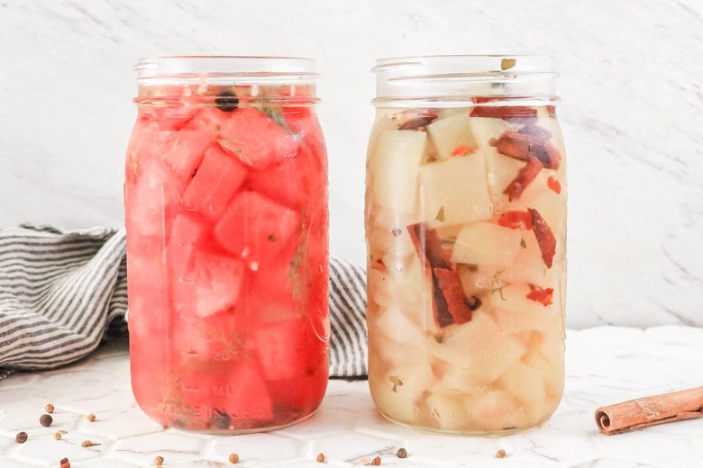 pickled watermelon and rind