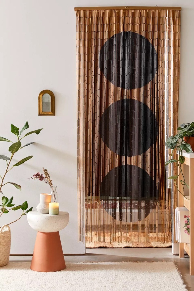 bamboo beaded curtain room divider