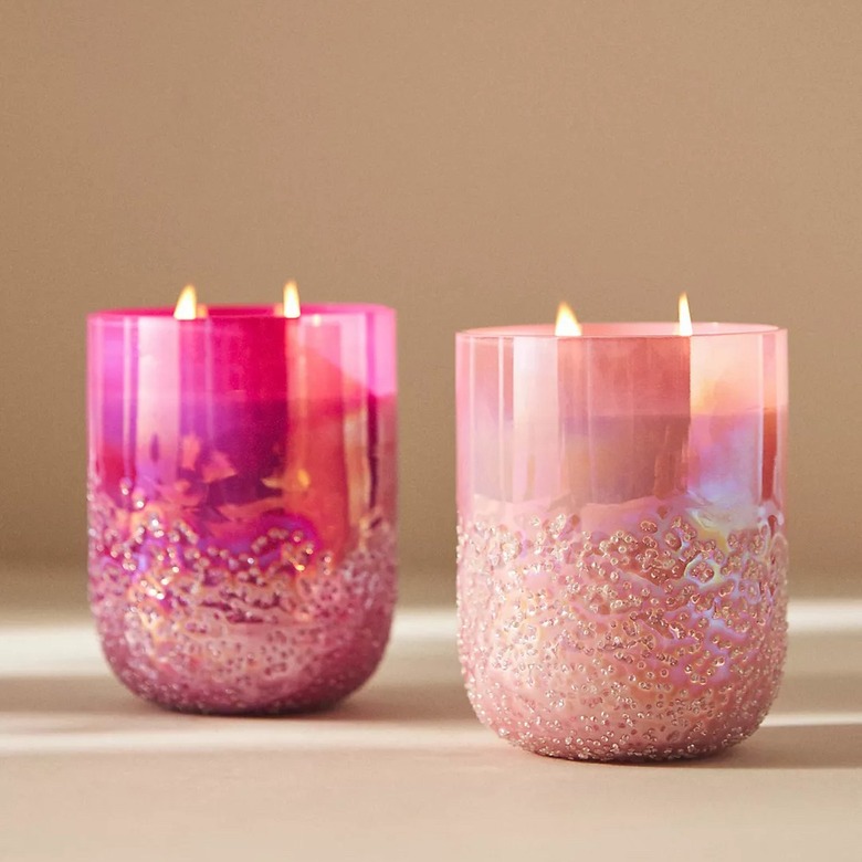 Beaded Glass Candle