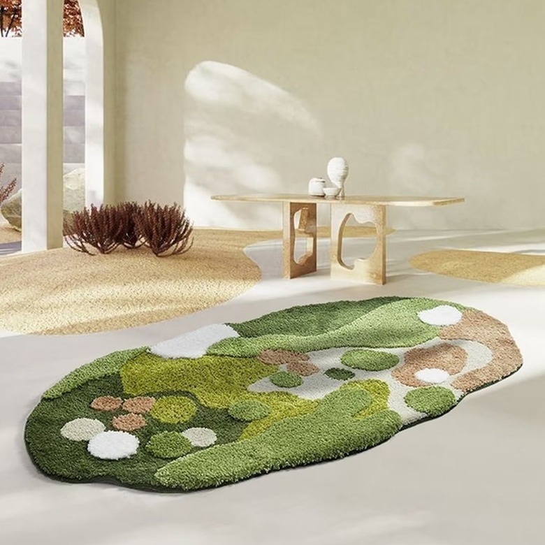 Non-Mainstream Rugs Natural Moss Series Abstract Rug