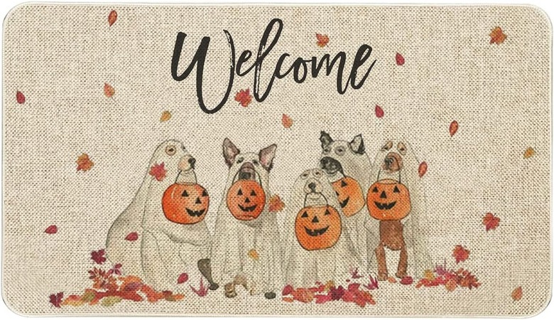 Roszwtit Halloween Dog Doormat