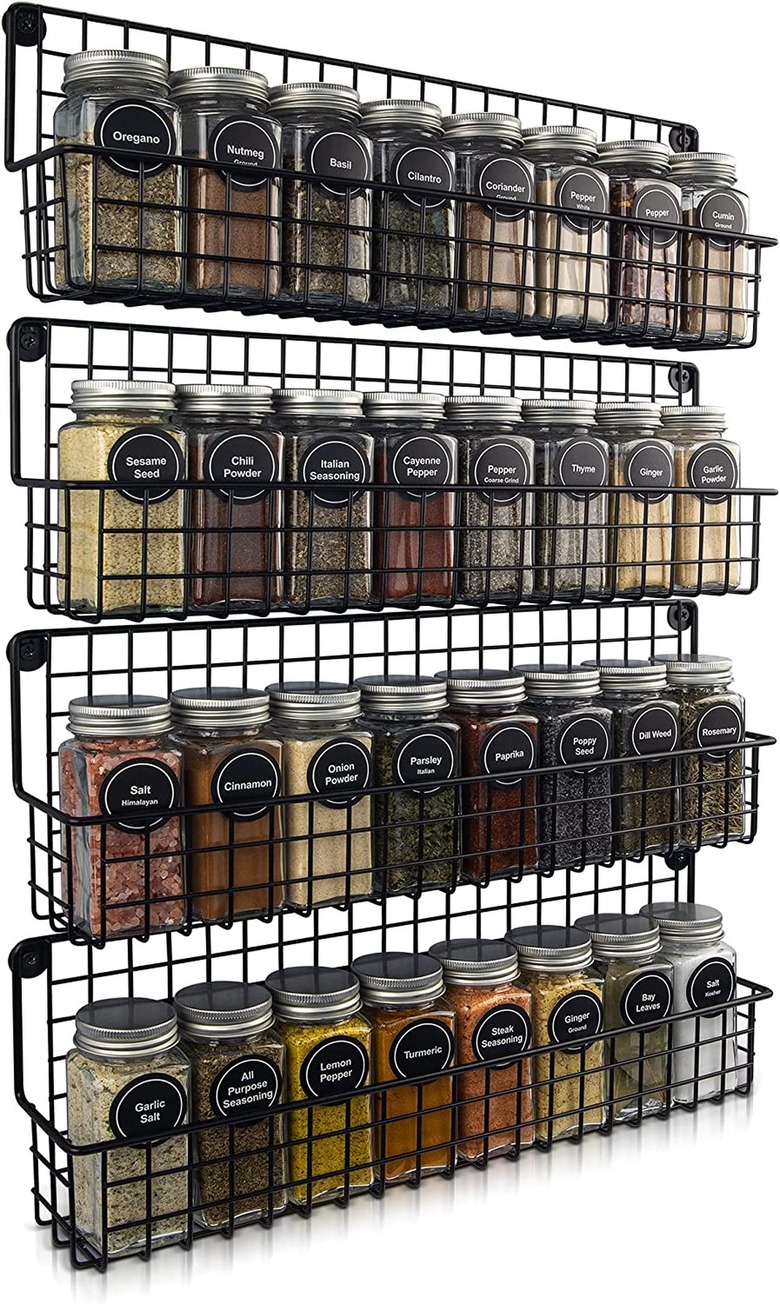 Zicoto Farmhouse Style Hanging Spice Racks