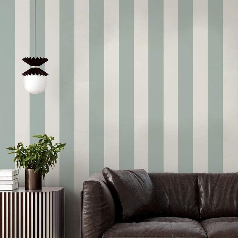 Tempaper Seafoam Green Stripe Removable Peel-and-Stick Wallpaper