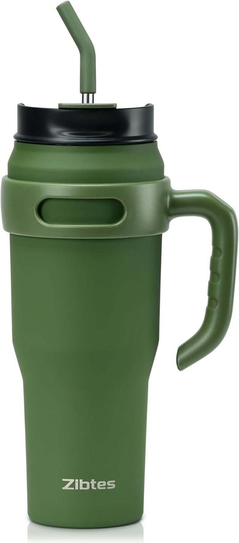 Zibtes 40-Ounce Insulated Tumbler With Lid and Straws