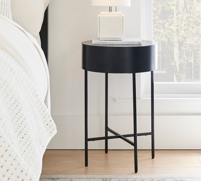 Jean Round Metal Nightstand