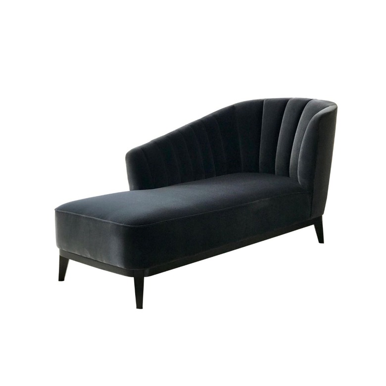 Casa Botelho Aphrodite Fluted Velvet Chaise