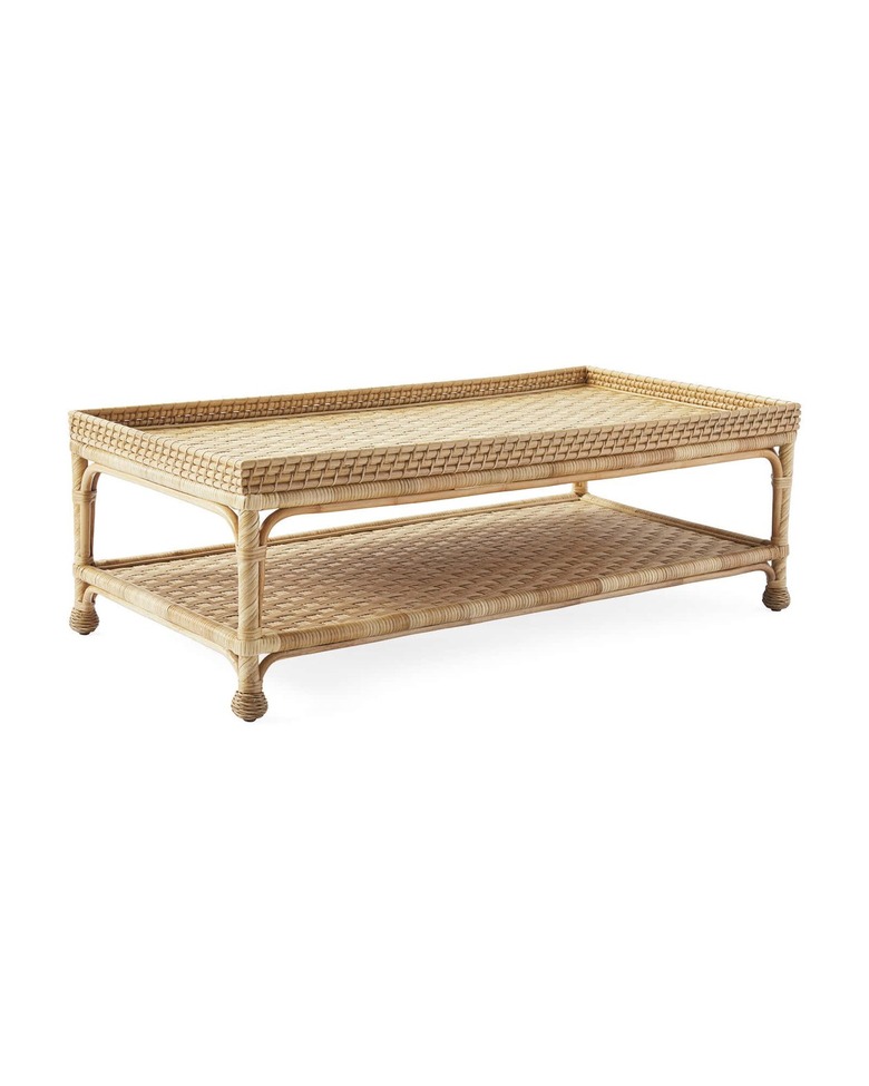 Serena & Lily South Seas Rattan Coffee Table