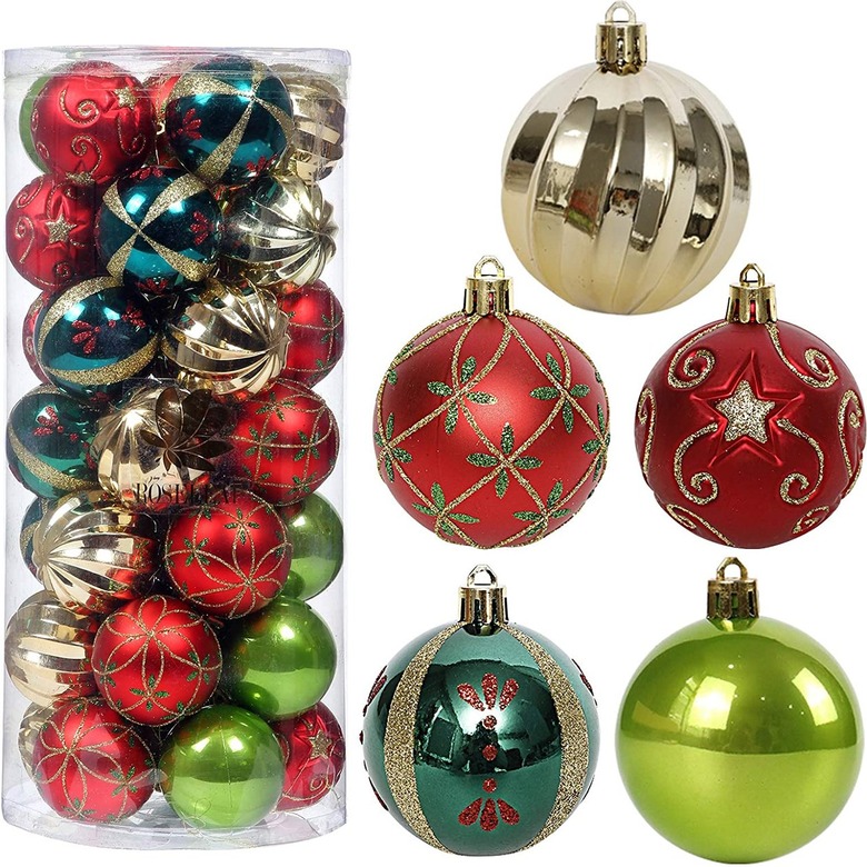 Roseleaf Christmas Ball Ornaments (set of 35)