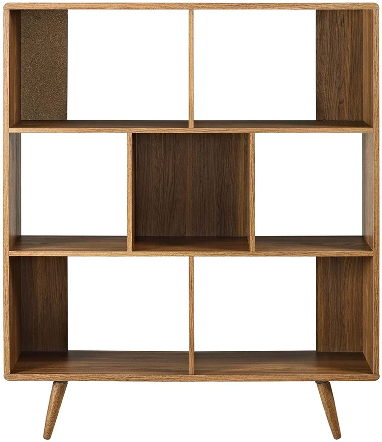 Modway Transmit Midcentury Offset Cube Wood Bookcase