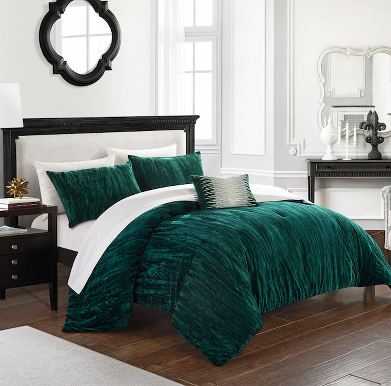 Chic Home Kerk 4 Piece Comforter Set Crinkle Crushed Velvet Bedding