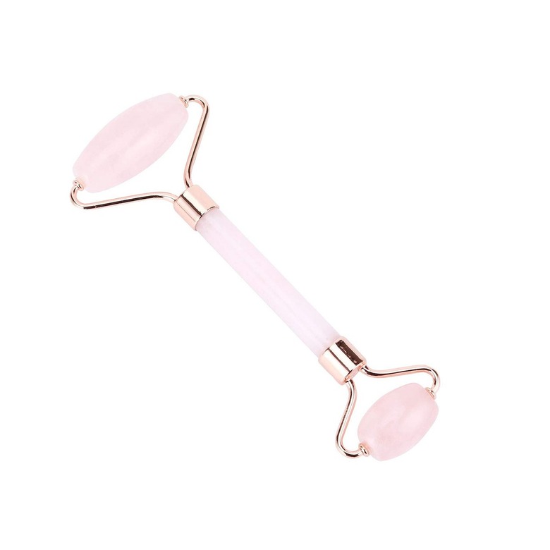 Crystal Lemon Natural Rose Quartz Roller