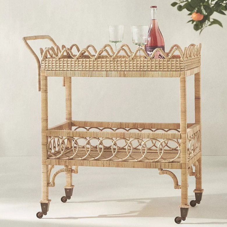 Luci Rattan Bar Cart