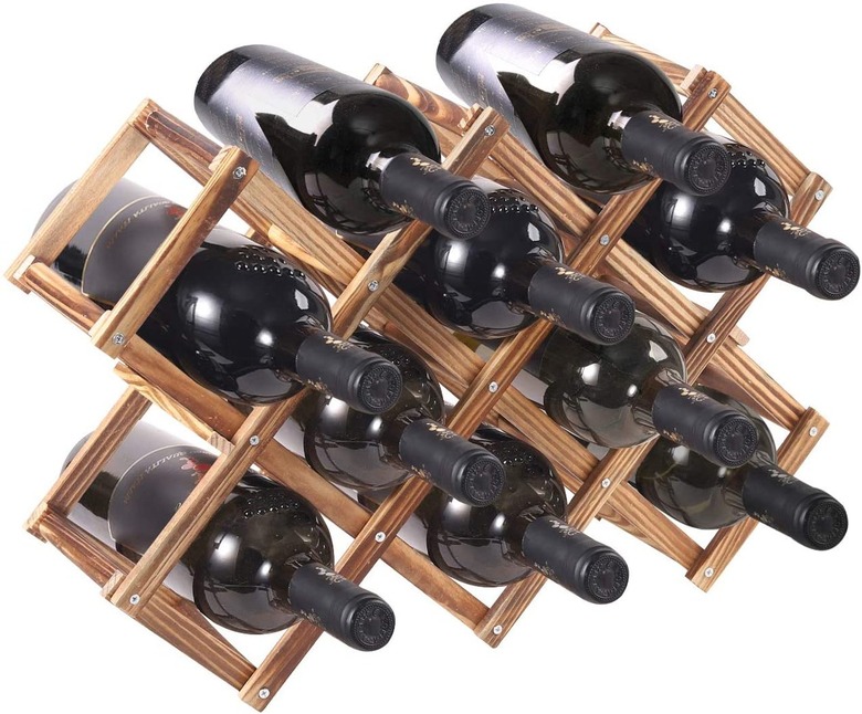 PENGKE Freestanding Wood Wine Rack