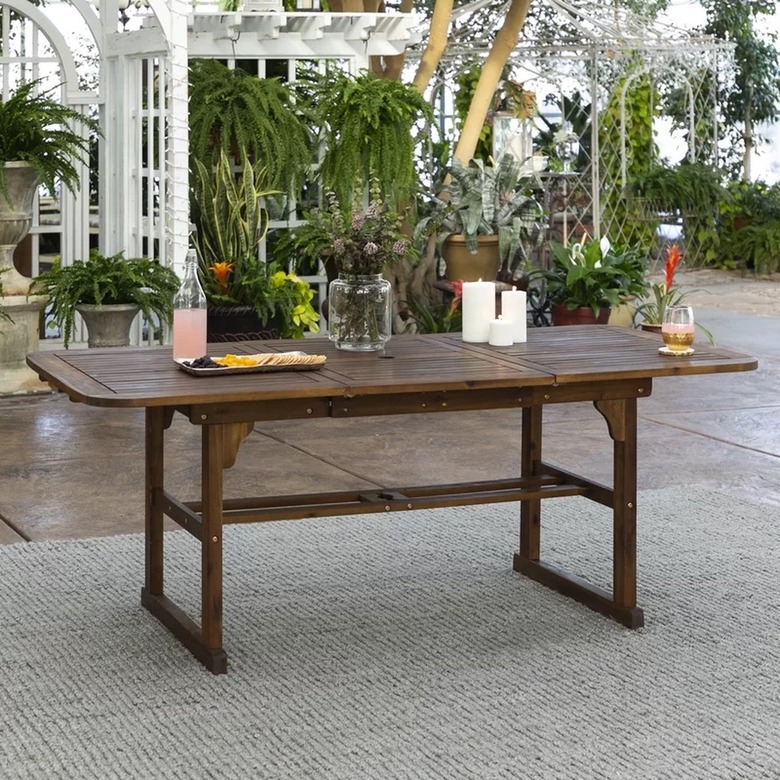 Lark Manor Harbison Extendable Outdoor Dining Table