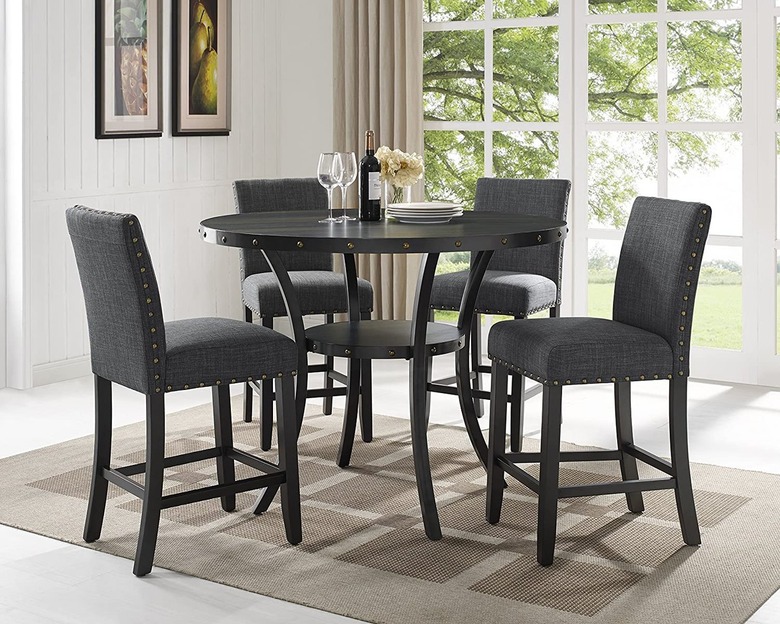 Roundhill Furniture Collection Biony Counter Height Dining Table Set