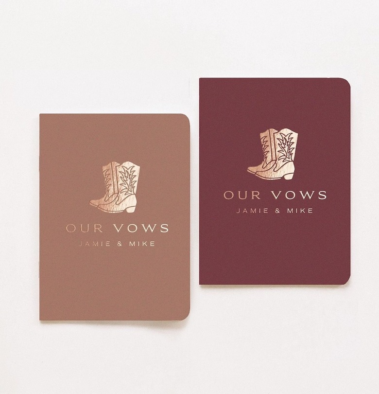 Luna Paper Company Country Wedding Vow Books