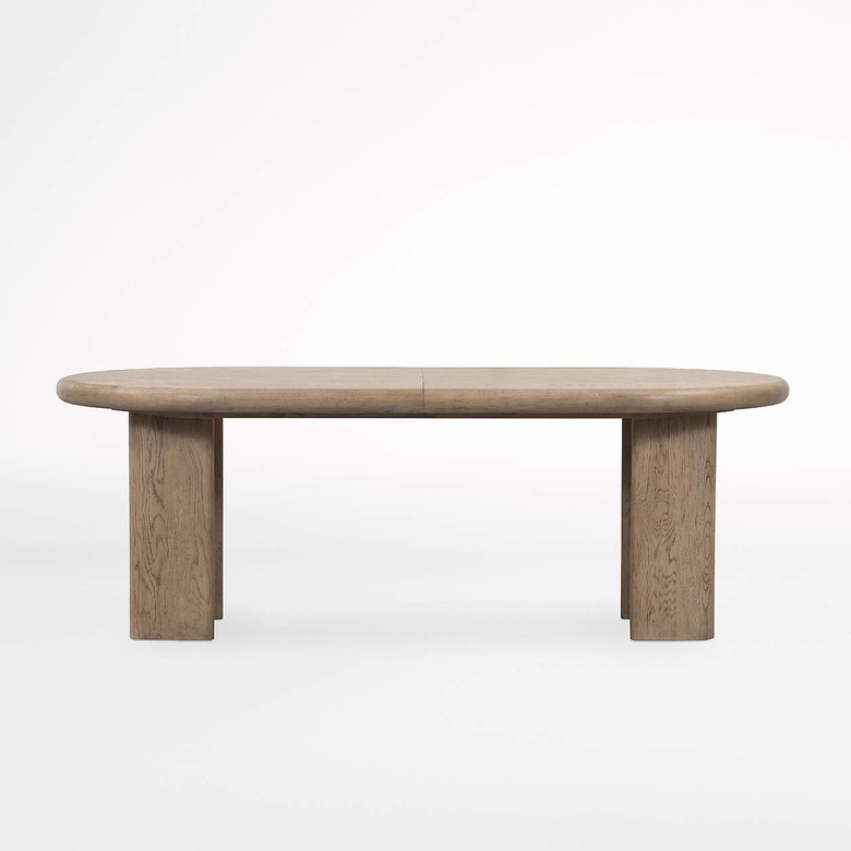 Crate and Barrel Carrington Wood Oval Extendable Dining Table