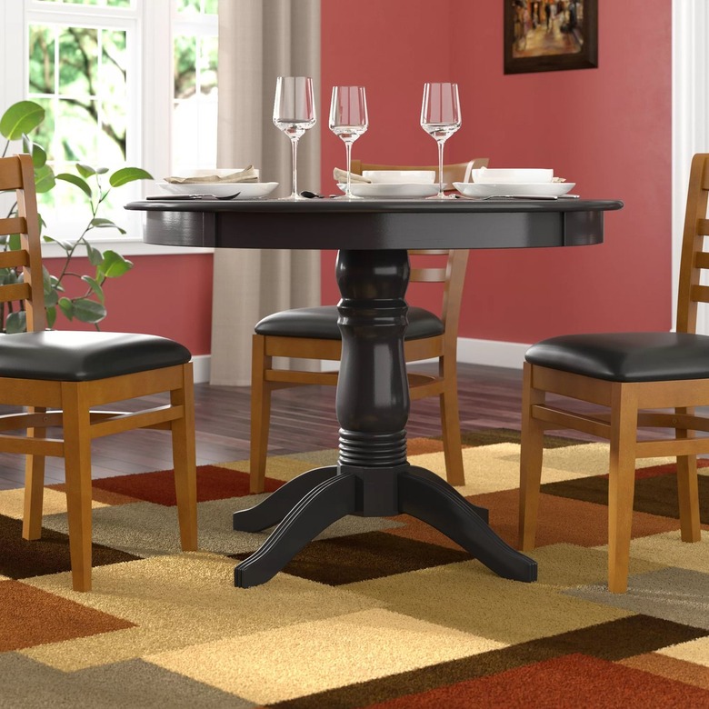 Lark Manor Ailet Solid Wood Pedestal Dining Table