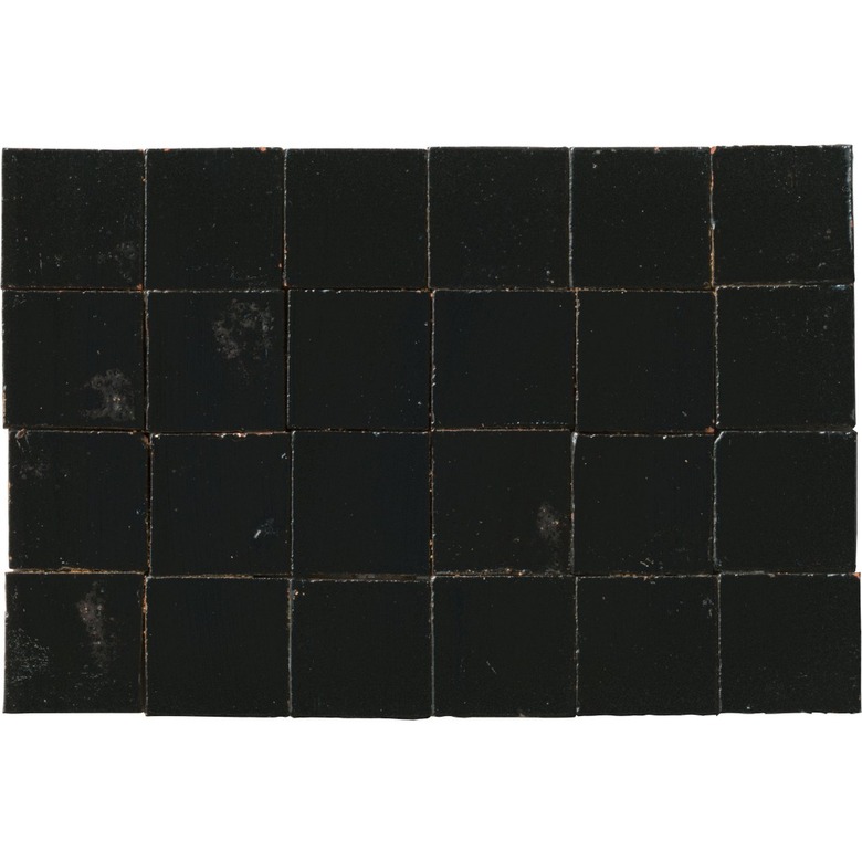 The Tile Shop Zellige Gloss Floor and Wall Tile in Black