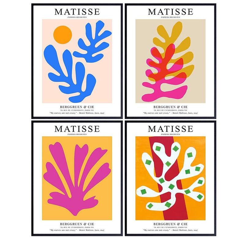 Yellowbird Art & Design Matisse Wall Art (set of 4)