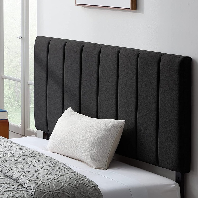 Lucid Mid-Rise Vertical Channel Upholstered Adjustable Height Headboard (Queen)