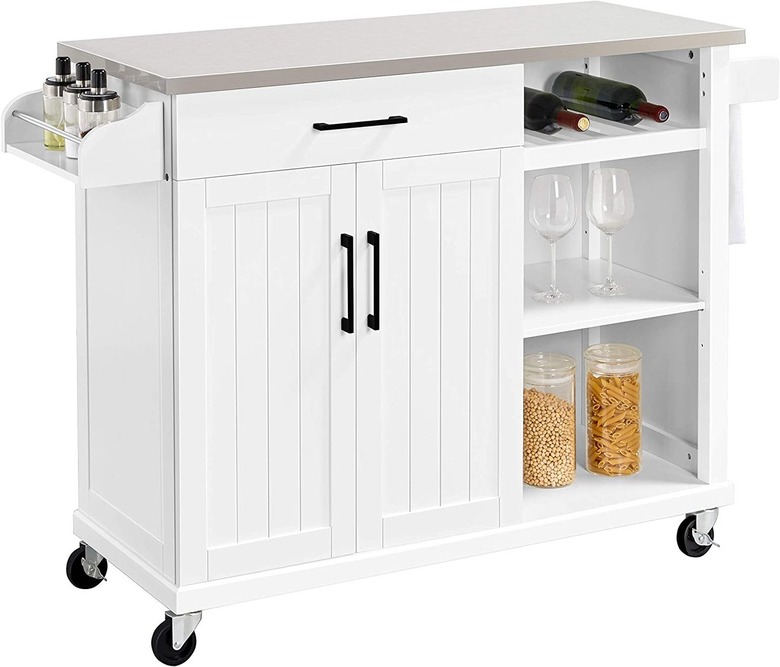 Yaheetech Kitchen Island Cart With Stainless Steel Top