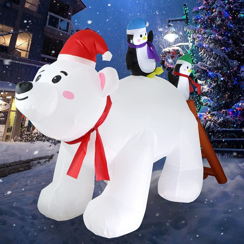 Fanshunlite 6-Foot Christmas Inflatable Polar Bear