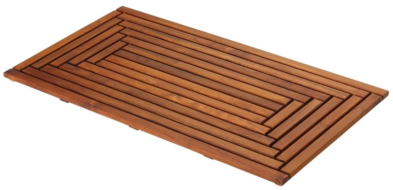 Union Rustic Cathrine Teak & Wood Shower Mat