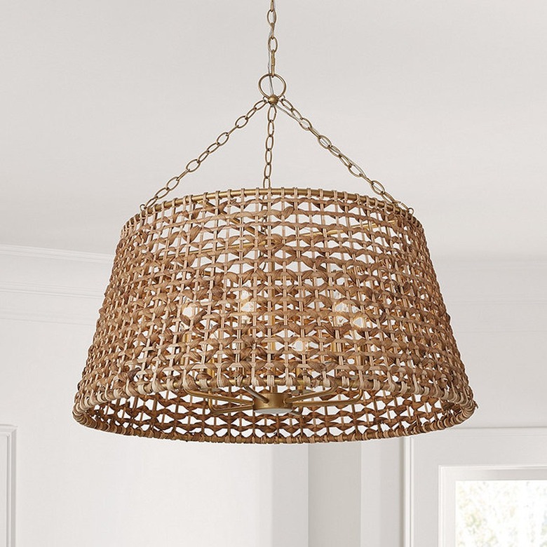 Ballard Designs Poppy 6-Light Woven Drum Chandelier