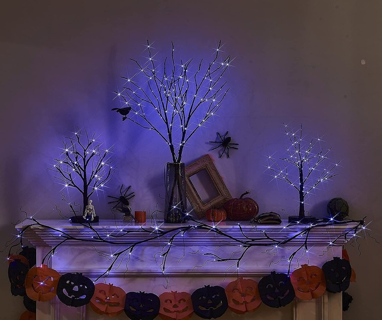 LITBLOOM Lighted Black Glitter Garland