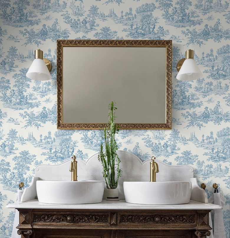 NextWall Chateau Toile Peel-and-Stick Wallpaper