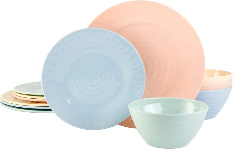 Gibson Home 12-Piece Brist Melamine Dinnerware Set