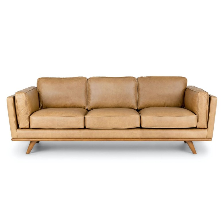 Article Timber Leather Sofa