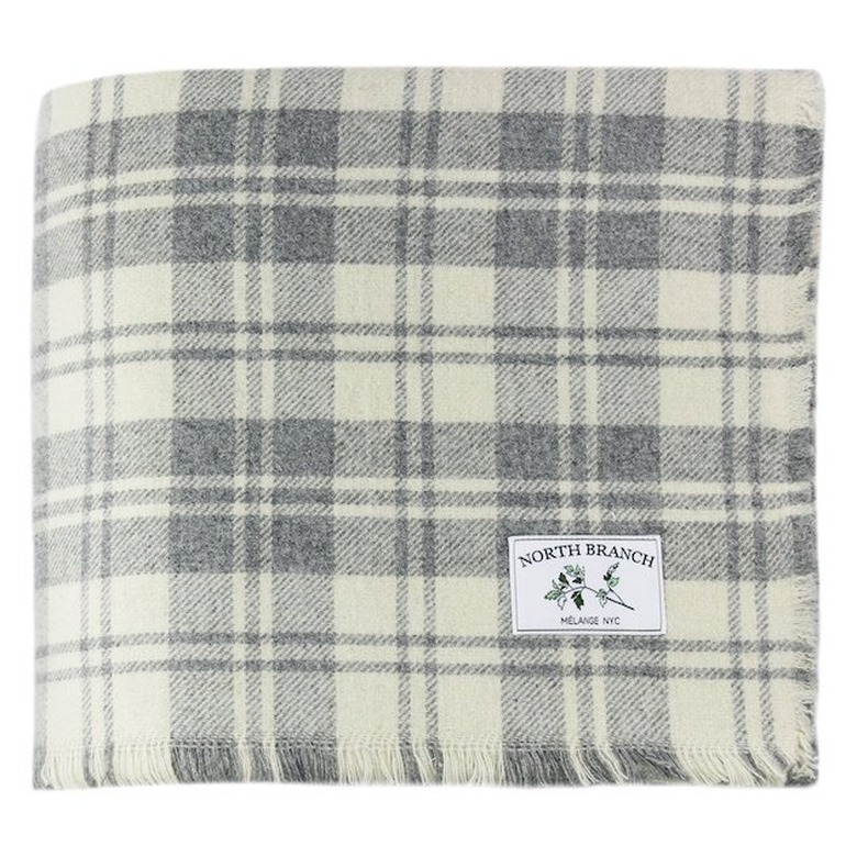 Melange Home Granle Plaid Wool Blanket