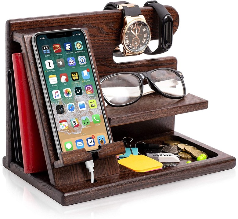 TESLYAR Wood Phone Docking Station