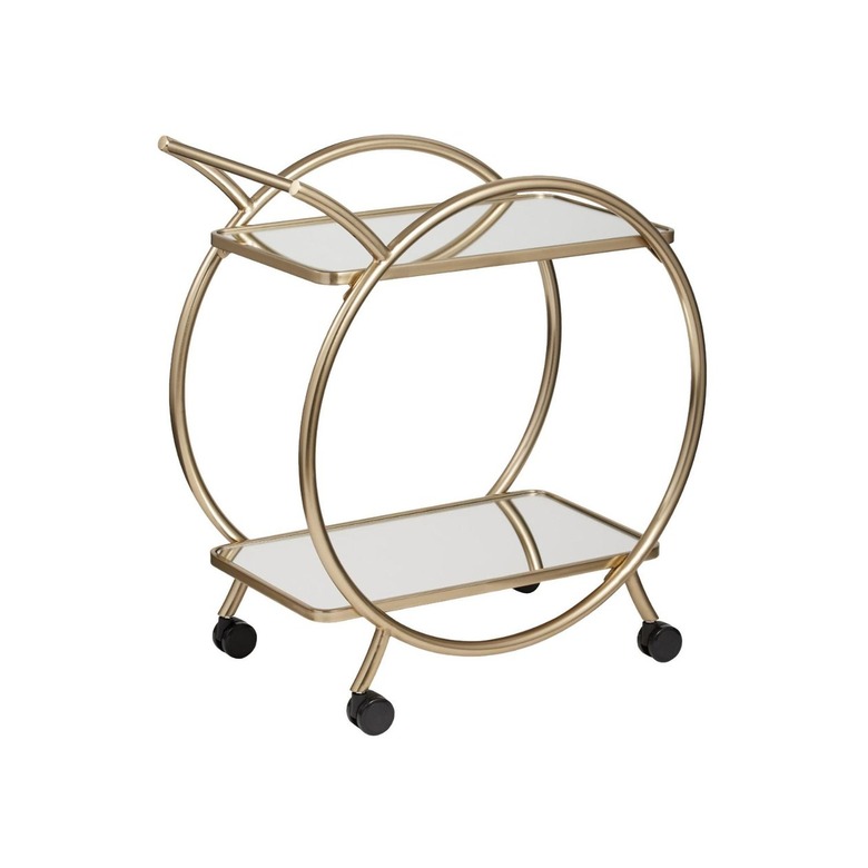 World Market Gold Art Deco Bar Cart