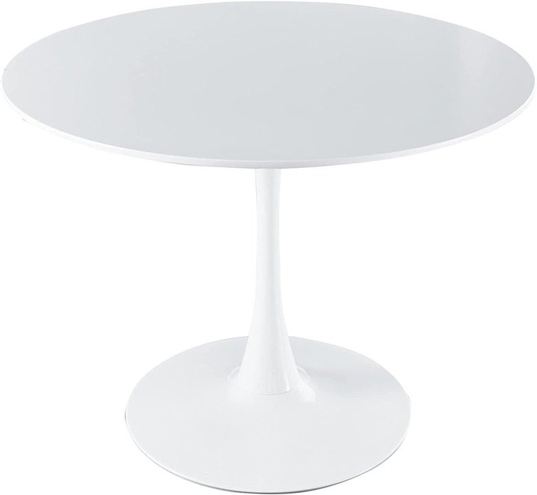 FMD 42-inch White Round Tulip Dining Table