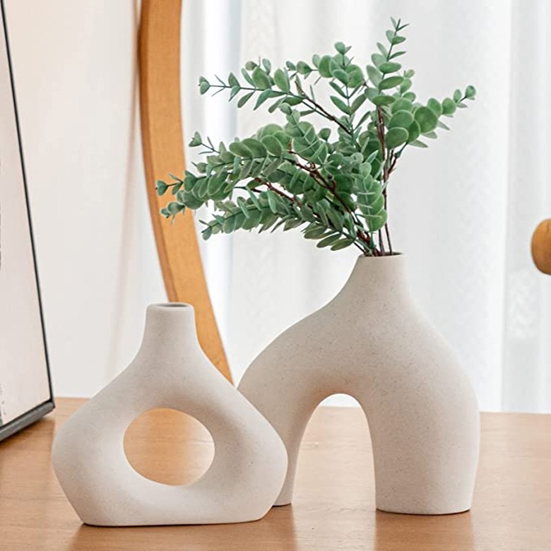 COTYNI White Ceramic Vase (set of 2)