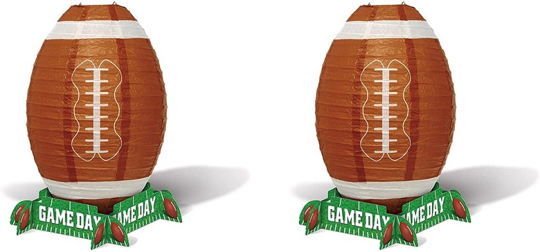 Beistle 2-Piece Football Paper Lanterns Table Centerpiece